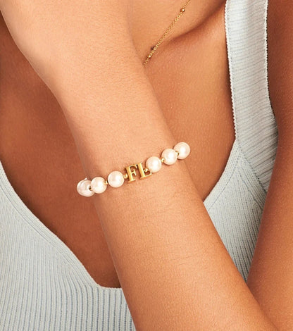 Pearl Luxe Initial Bracelet