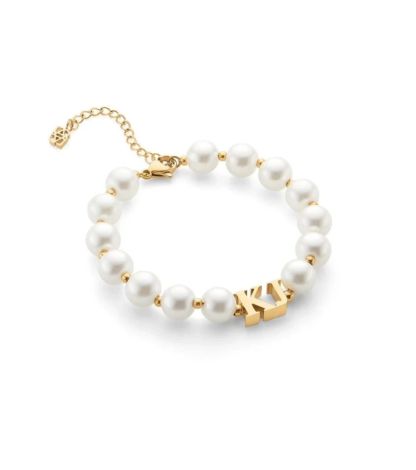 Pearl Luxe Initial Bracelet